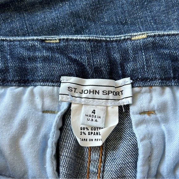 St. John Sport high-waisted straight-leg denim - Picture 2 of 4